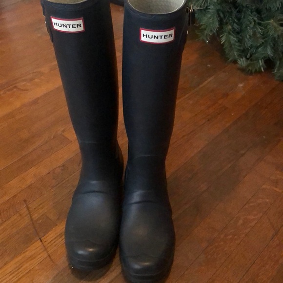 Hunter | Shoes | Navy Blue Matte Hunter Boots Size 7 | Poshmark Hunter Boots Navy Matte